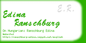 edina ranschburg business card